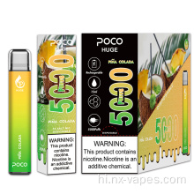 Poco 5000 पफ्स डिस्प्ले वेप थोक